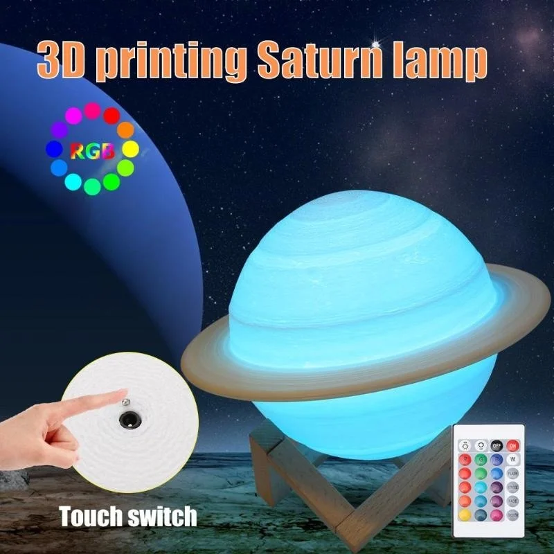 Colour Changing Bulb - LED 밤 빛 3D 인쇄 토성