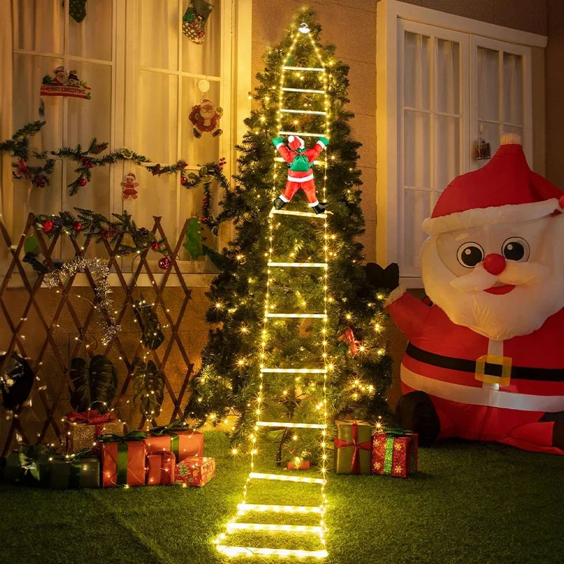 Lighting Christmas Decor - LED 크리스마스 조명 산타클로스 장식 사다리형