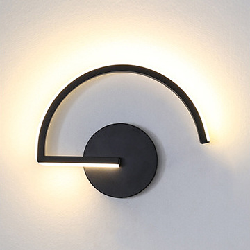 Lighting Decor - 현대적인 북유럽 LED 벽등, 미니멀리스트 블랙