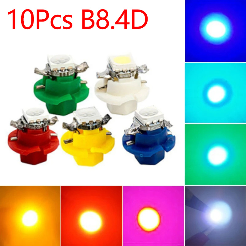 Colour Changing Bulb - 10Pcs 12V 7 색 B8.4 새로운