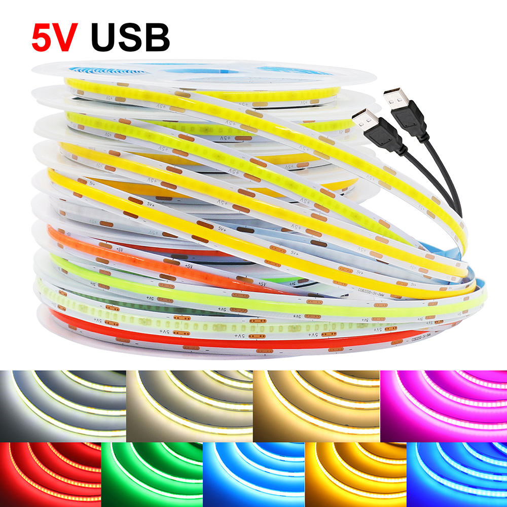 Decor Lighting Hours - DC 5V COB LED 스트립 라이트