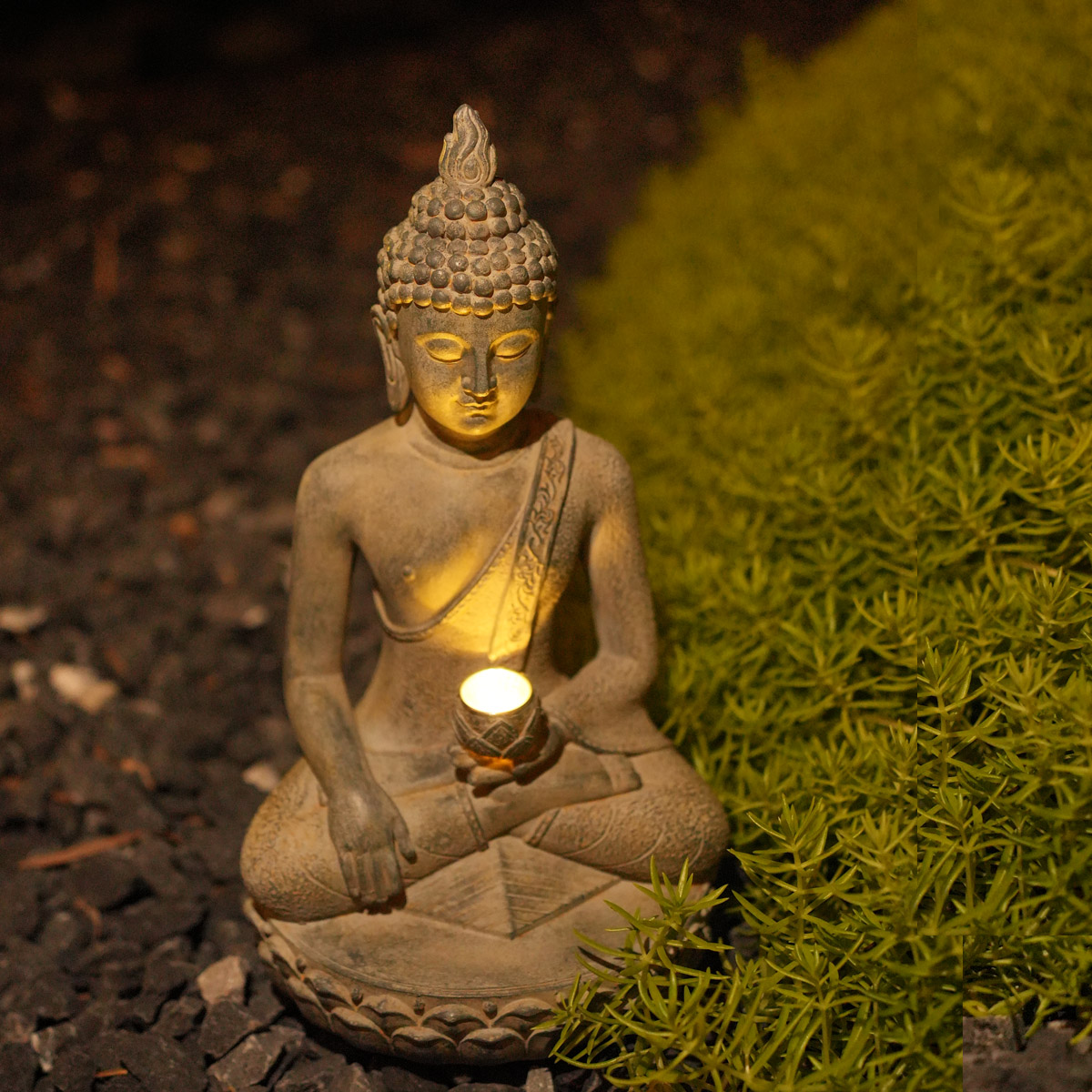 Decor Lighting India - 창의적인 태양광 야외 정원등, 정원 불상