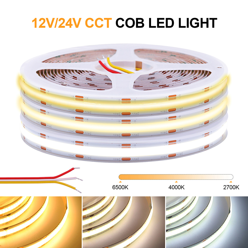 Decor Lighting Hours - COB CCT LED 스트립 조명, 조도