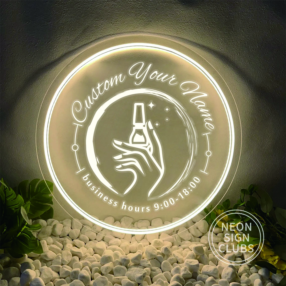 Lighting Christmas Decor - 1PC 원형 네일아트 테마 개인 맞춤