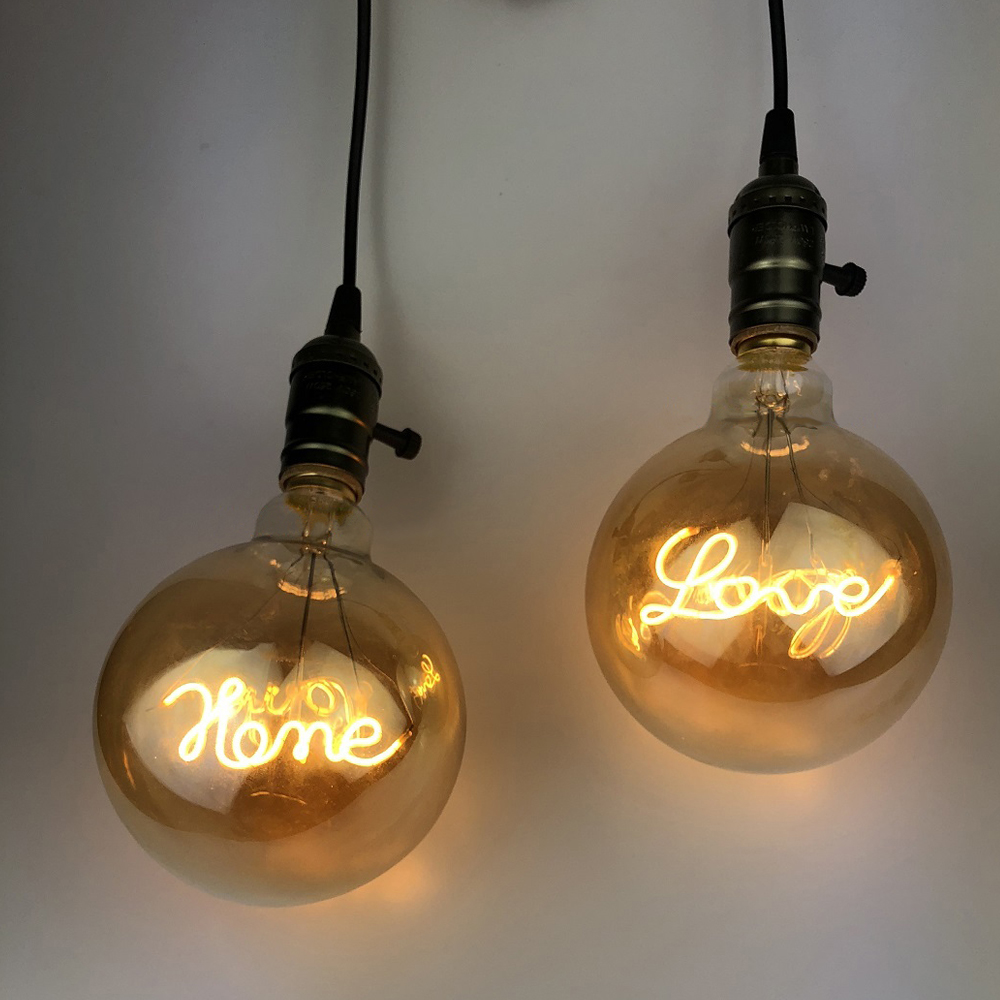 필라멘트 LOVE G125 레트로 백열 에디슨 전구 L - Decor Lighting Hours 리뷰 및 가격