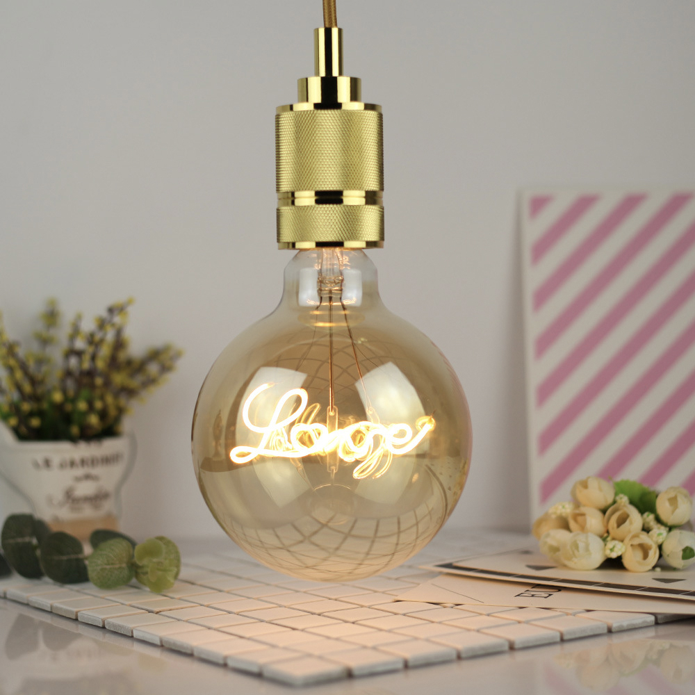 필라멘트 LOVE G125 레트로 백열 에디슨 전구 L - Decor Lighting Hours 리뷰 및 가격