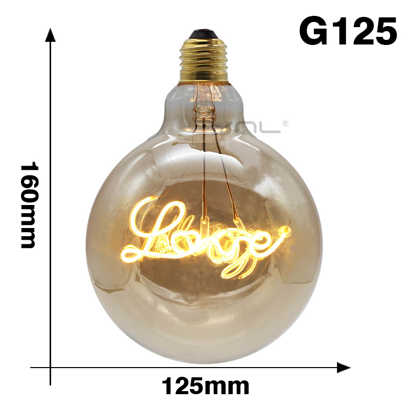 LED 레트로 에디슨 전구, 빈티지 유리 전구, 러브  - Ok Lighting Decor 리뷰 및 가격