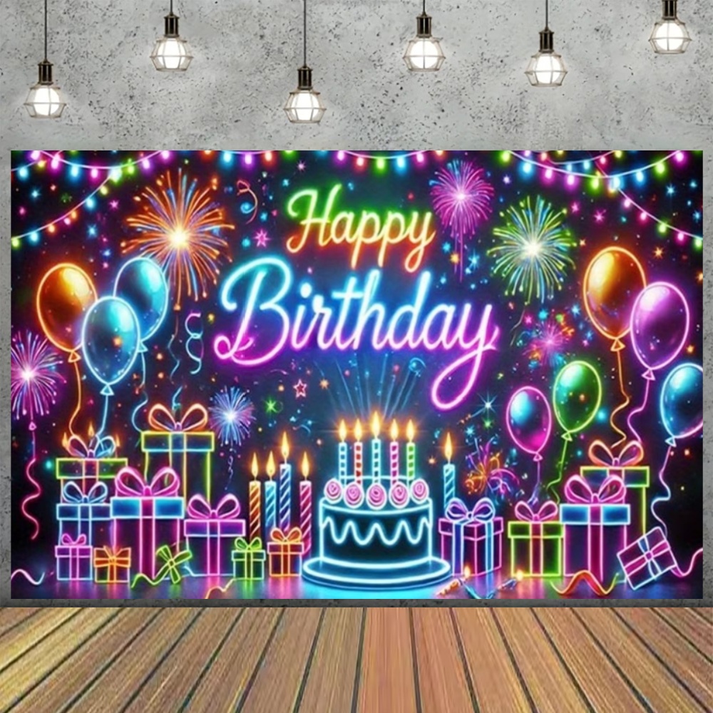 낙서 네온 라이트 테마 생일 파티 배경 장식 레트로 배 - Lighting Decor Photos 리뷰 및 가격