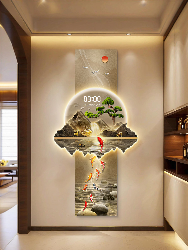 디자인 고급 벽시계 거실 LED 벽시계 무소음 벽시계  - Lighting Home Decor Wall Clocks 리뷰 및 가격