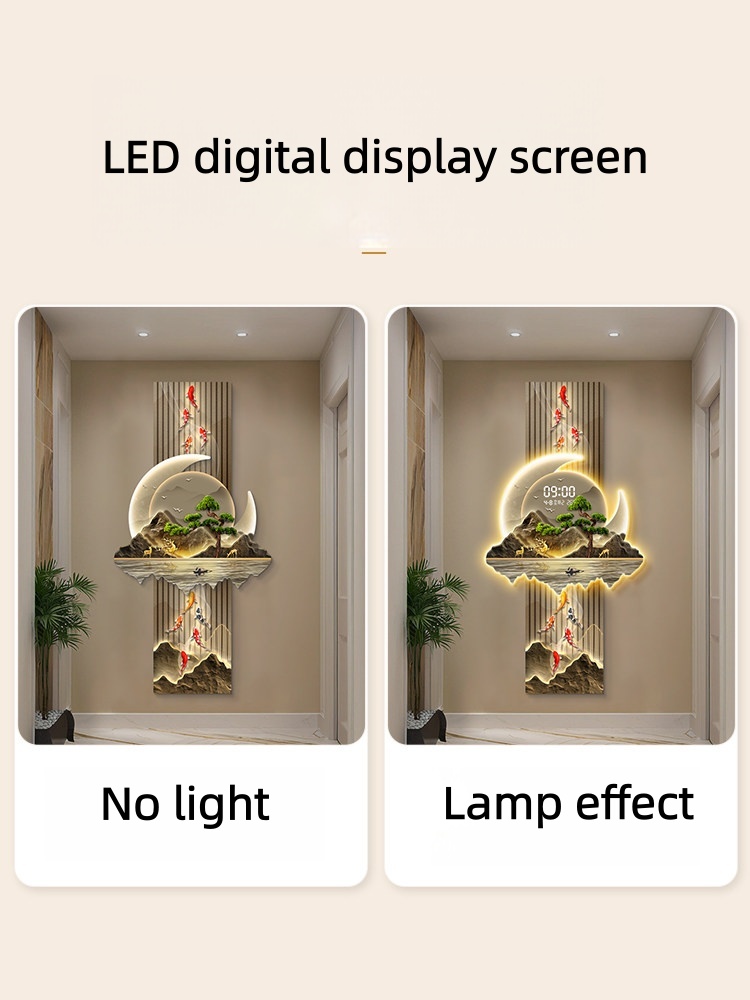 디자인 고급 벽시계 거실 LED 벽시계 무소음 벽시계  - Lighting Home Decor Wall Clocks 리뷰 및 가격