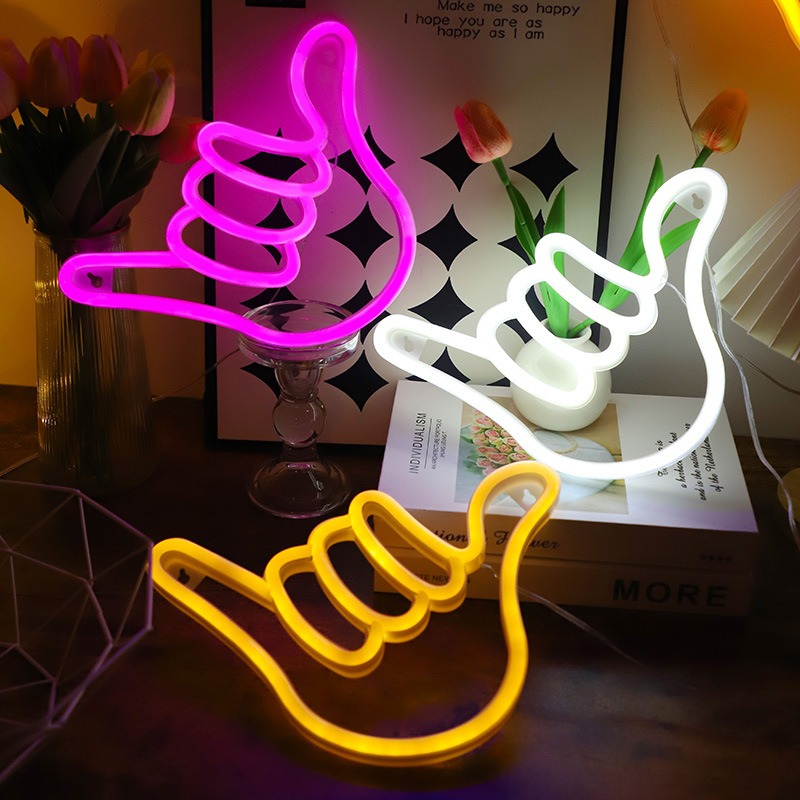 LED 네온 사인 평화 손 승리 승리 제스처 손가락 밤 - Ok Lighting Decor 리뷰 및 가격