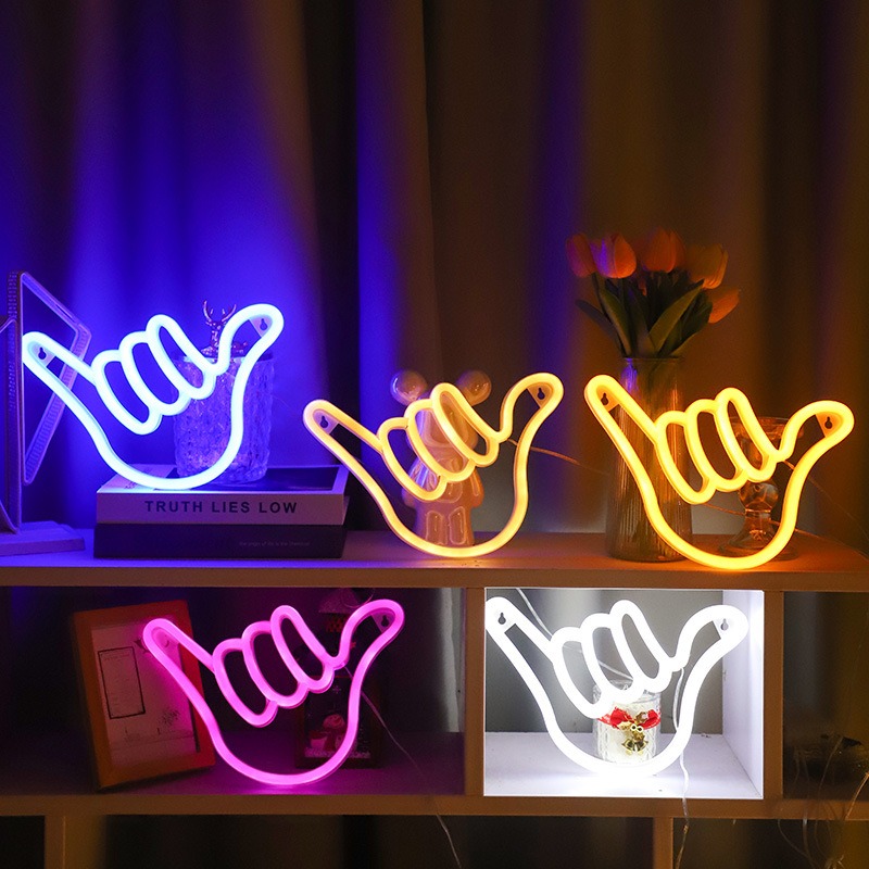 LED 네온 사인 평화 손 승리 승리 제스처 손가락 밤 - Ok Lighting Decor 리뷰 및 가격
