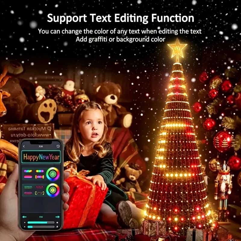 스마트 RGB 크리스마스 트리 탑퍼 조명, 블루투스 앱 - Lighting Christmas Decor 리뷰 및 가격