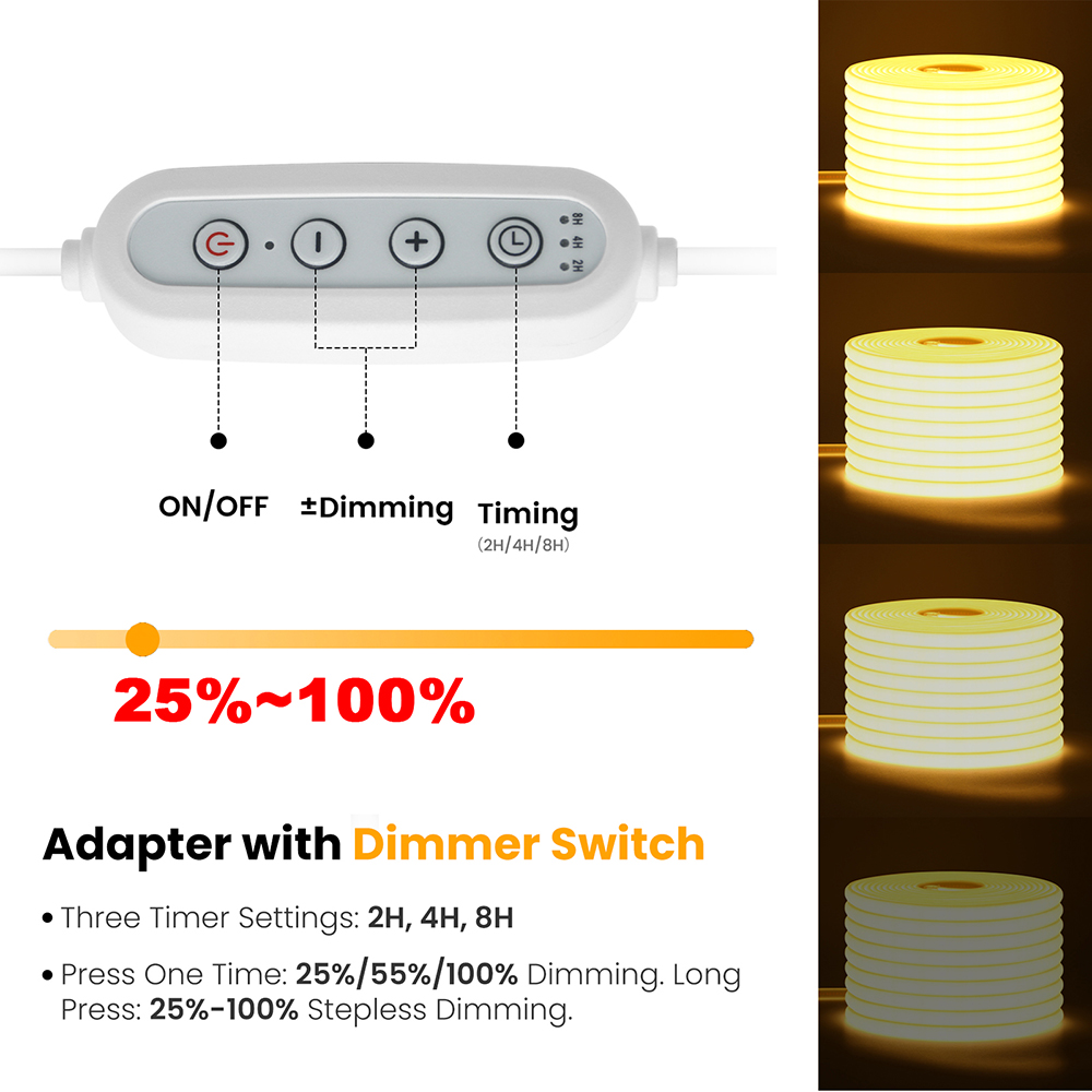 10가지 색상 조절 가능 220V COB LED 네온  - Decor Lighting Hours 리뷰 및 가격