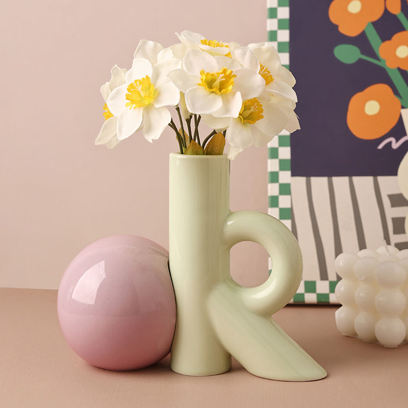 4가지 색상 OK-자형 세라믹 화병 모던 홈 거실 데스 - Ok Lighting Decor 리뷰 및 가격