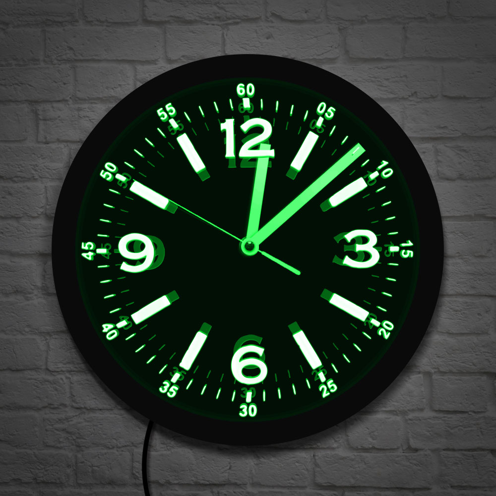 LED 네온 라이트 벽시계, 모던한 디자인, 큰 숫자, - Lighting Home Decor Wall Clocks 리뷰 및 가격