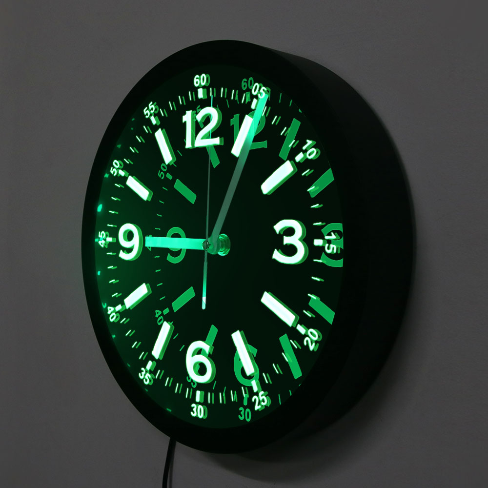 LED 네온 라이트 벽시계, 모던한 디자인, 큰 숫자, - Lighting Home Decor Wall Clocks 리뷰 및 가격