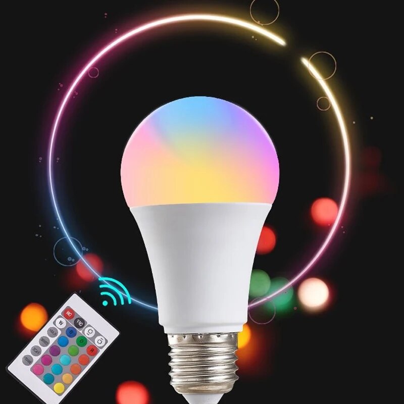 16 색 RGB 전구 LED 여러 가지 빛깔의 전구 E - Colour Changing Bulb 리뷰 및 가격