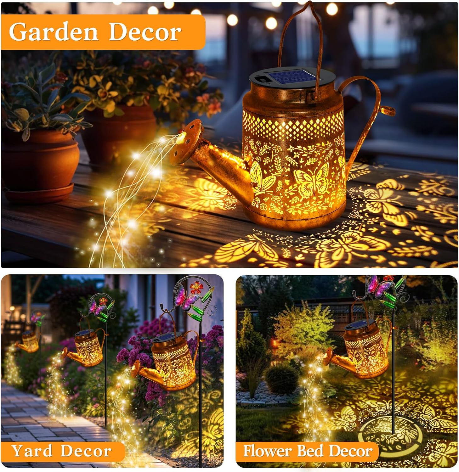 2개 세트 대형 태양광 나비 물뿌리개 조명, 엄마, 할 - Decor Lighting Pack 리뷰 및 가격