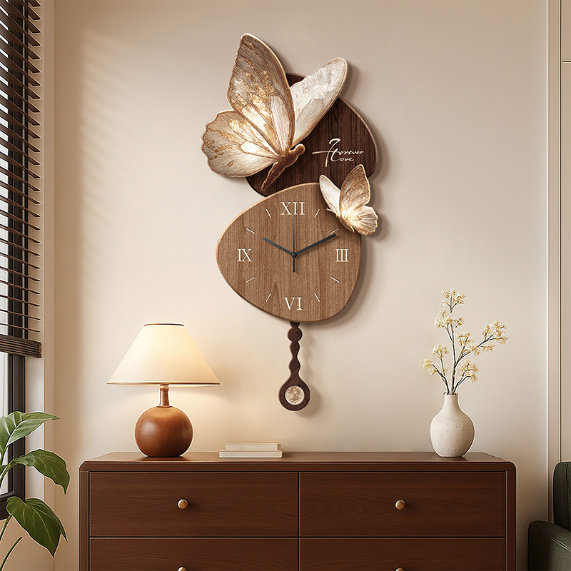 업그레이드 나이트 라이트 벽시계 나무 패션 디자인 현대 - Lighting Home Decor Wall Clocks 리뷰 및 가격