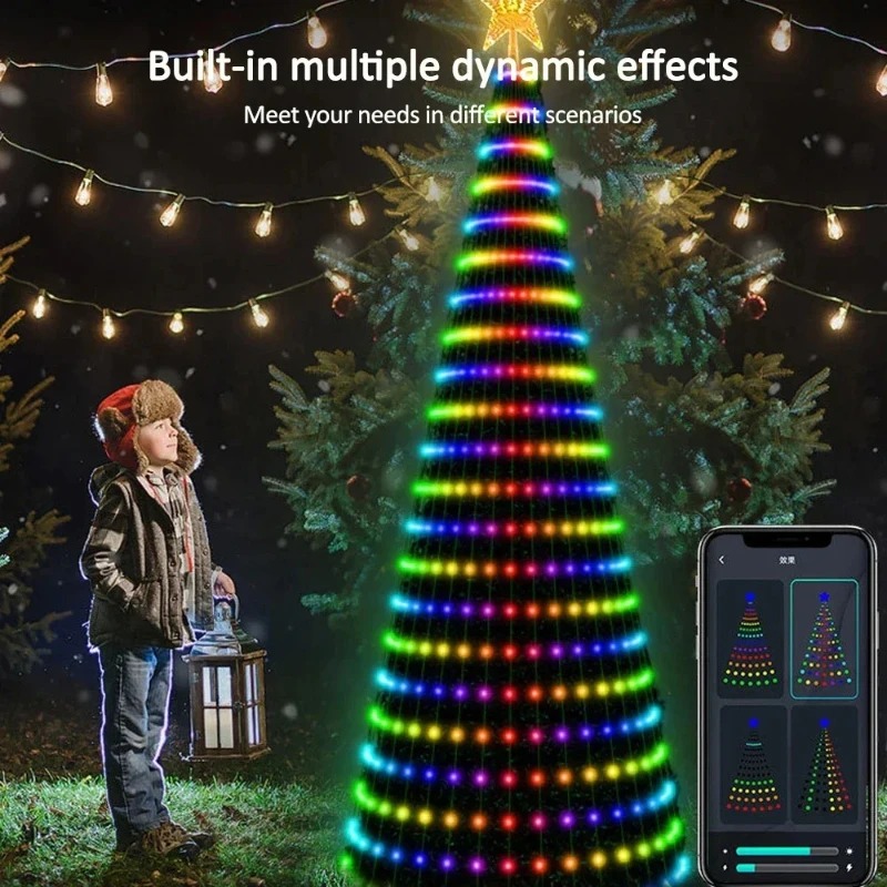 크리스마스 스타 트리 조명 RGB LED, 블루투스 앱 - Lighting Christmas Decor 리뷰 및 가격