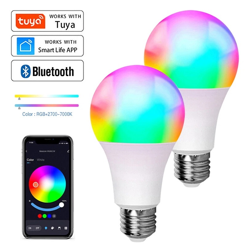 Tuya 블루투스 LED 전구 디밍 가능 15W 18W - Colour Changing Bulb 리뷰 및 가격