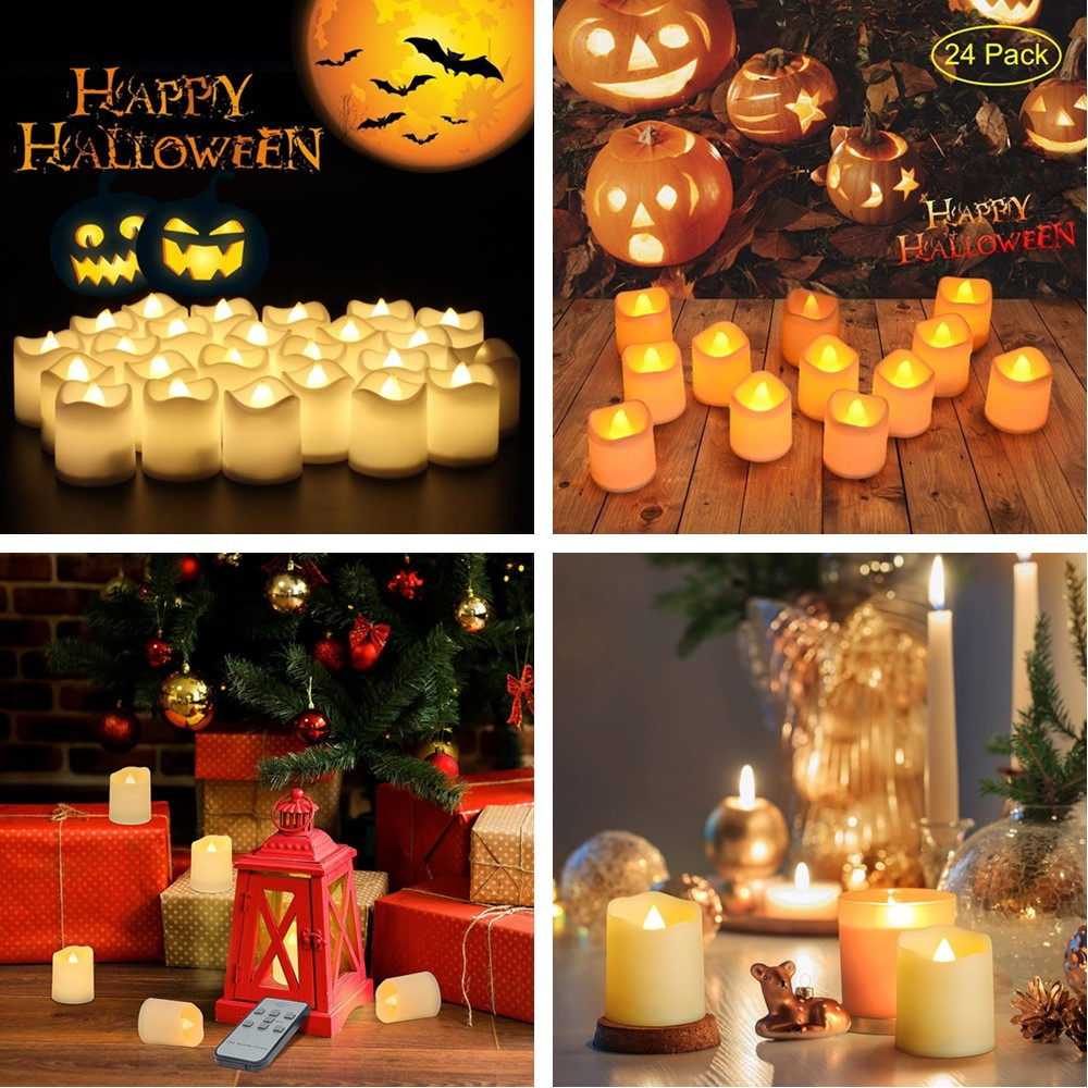 12/24Pcs Flameless LED 차 조명 양초 - Decor Lighting Hours 리뷰 및 가격