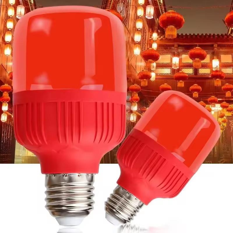 새로운 고출력 레드 LED 전구 E27/B22 220V - Lighting Christmas Decor 리뷰 및 가격