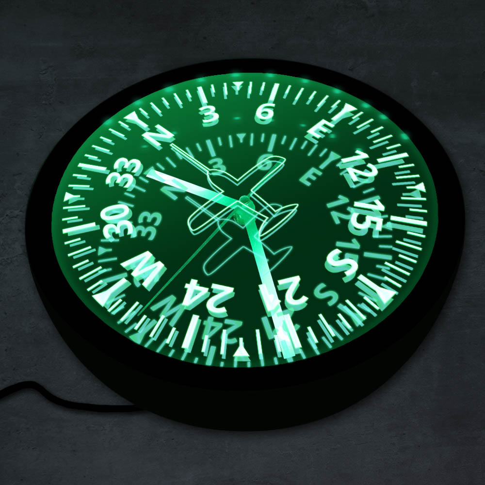 항공기 게이지 조종석 악기 항공 LED 조명 벽시계,  - Lighting Home Decor Wall Clocks 리뷰 및 가격