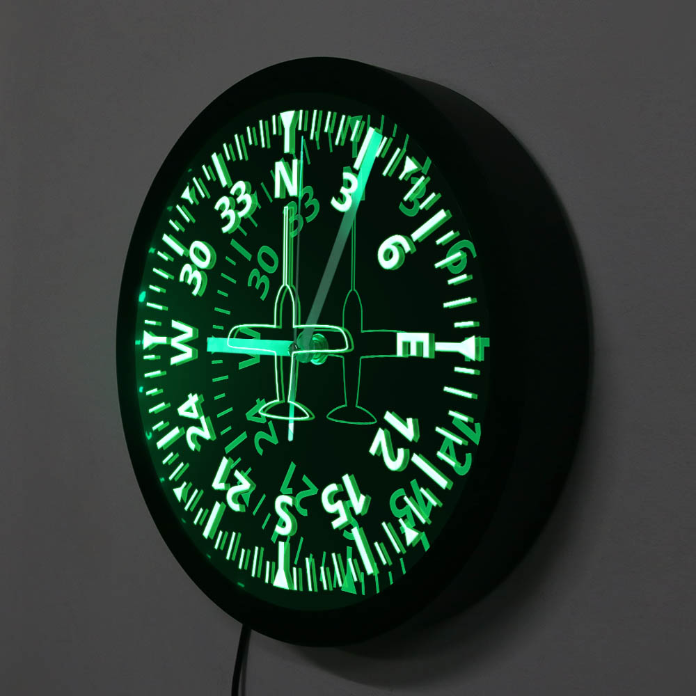 항공기 게이지 조종석 악기 항공 LED 조명 벽시계,  - Lighting Home Decor Wall Clocks 리뷰 및 가격