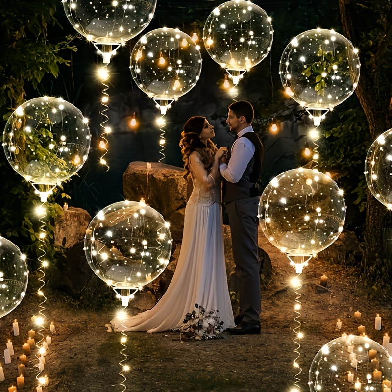 20개 세트 LED 조명이 있는 보보 풍선, 20인치  - Outdoor Lighting Wedding Decor 리뷰 및 가격