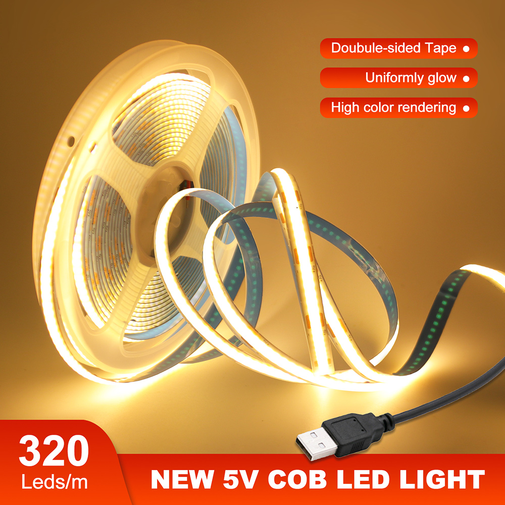 DC 5V COB LED 스트립 라이트 320LEDs/ - Decor Lighting Hours 리뷰 및 가격
