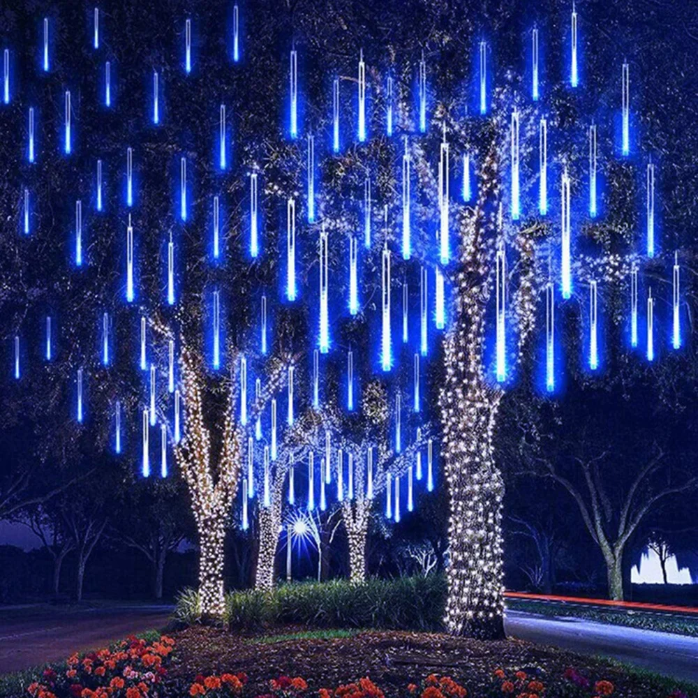 방수 유성우 비 LED 스트링 조명, 야외 휴일 크리스 - Outdoor Lighting Wedding Decor 리뷰 및 가격