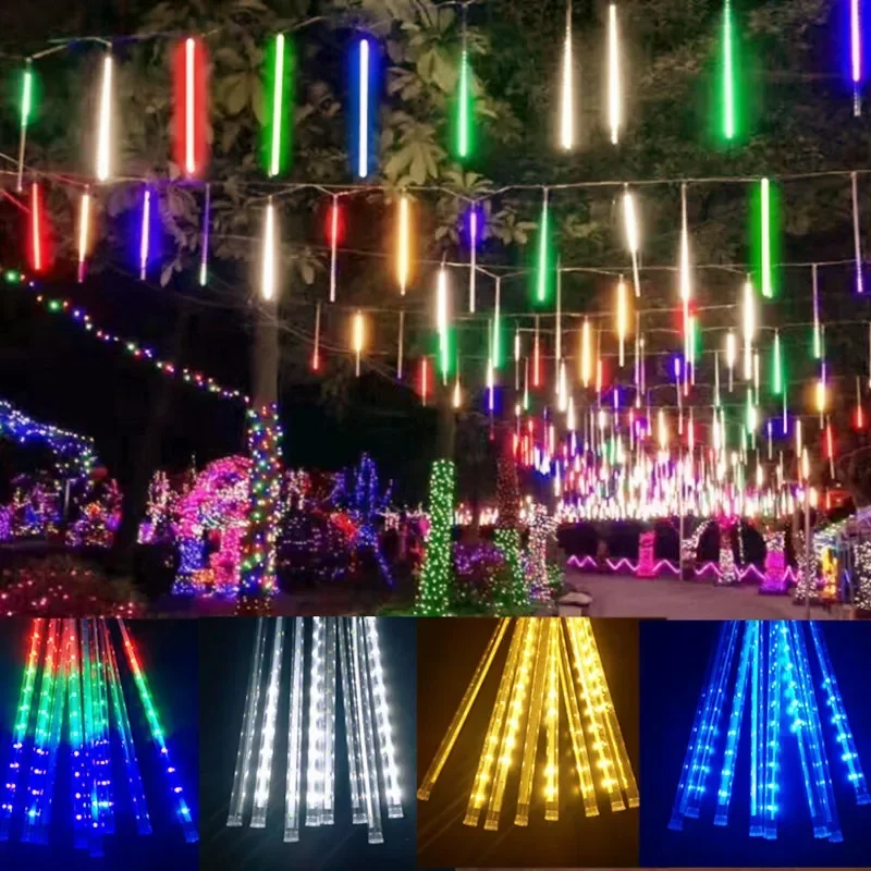 방수 유성우 비 LED 스트링 조명, 야외 휴일 크리스 - Outdoor Lighting Wedding Decor 리뷰 및 가격