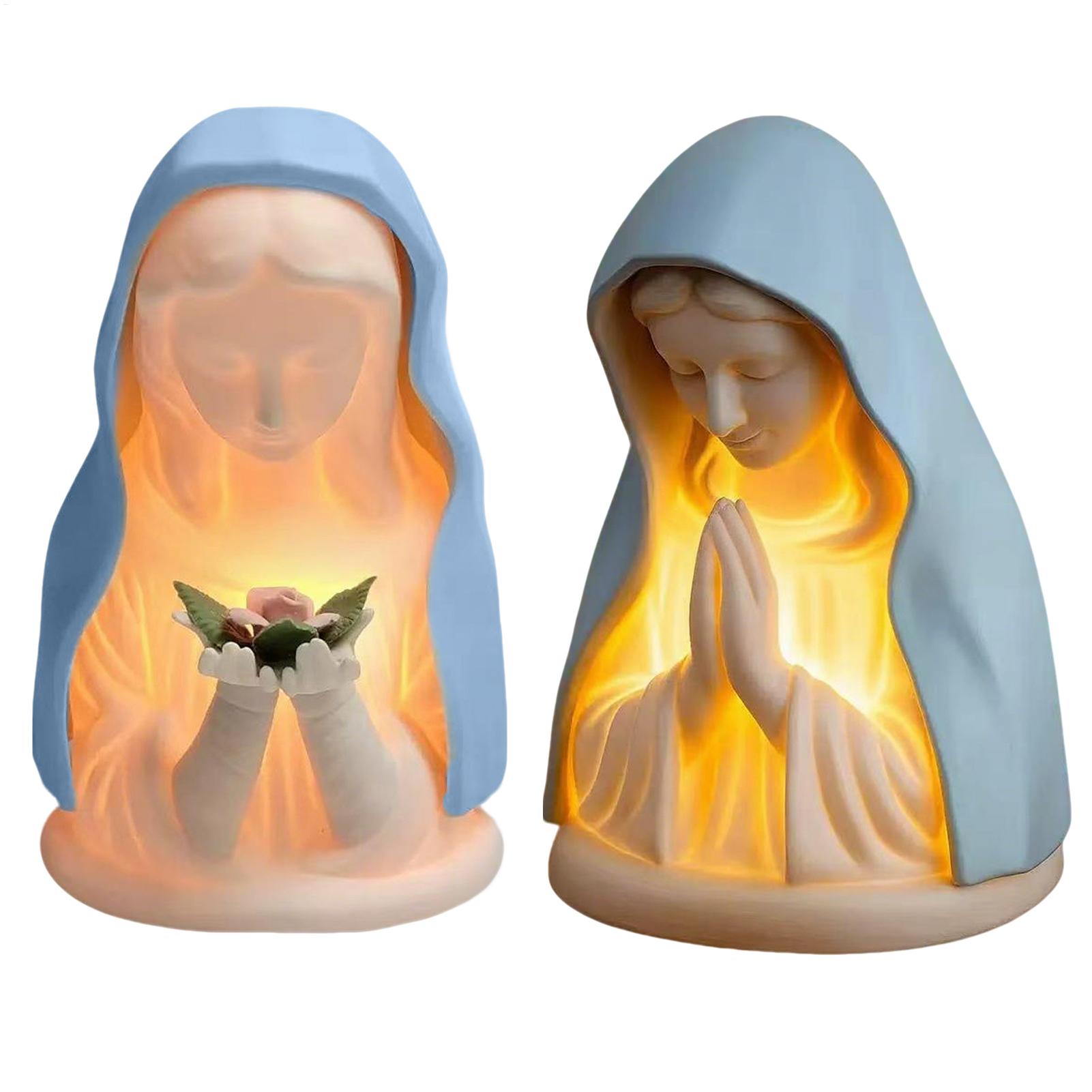 성모 마리아 램프 따뜻한 조명 피규어 공예품 가톨릭 무 - Decor Lighting India 리뷰 및 가격