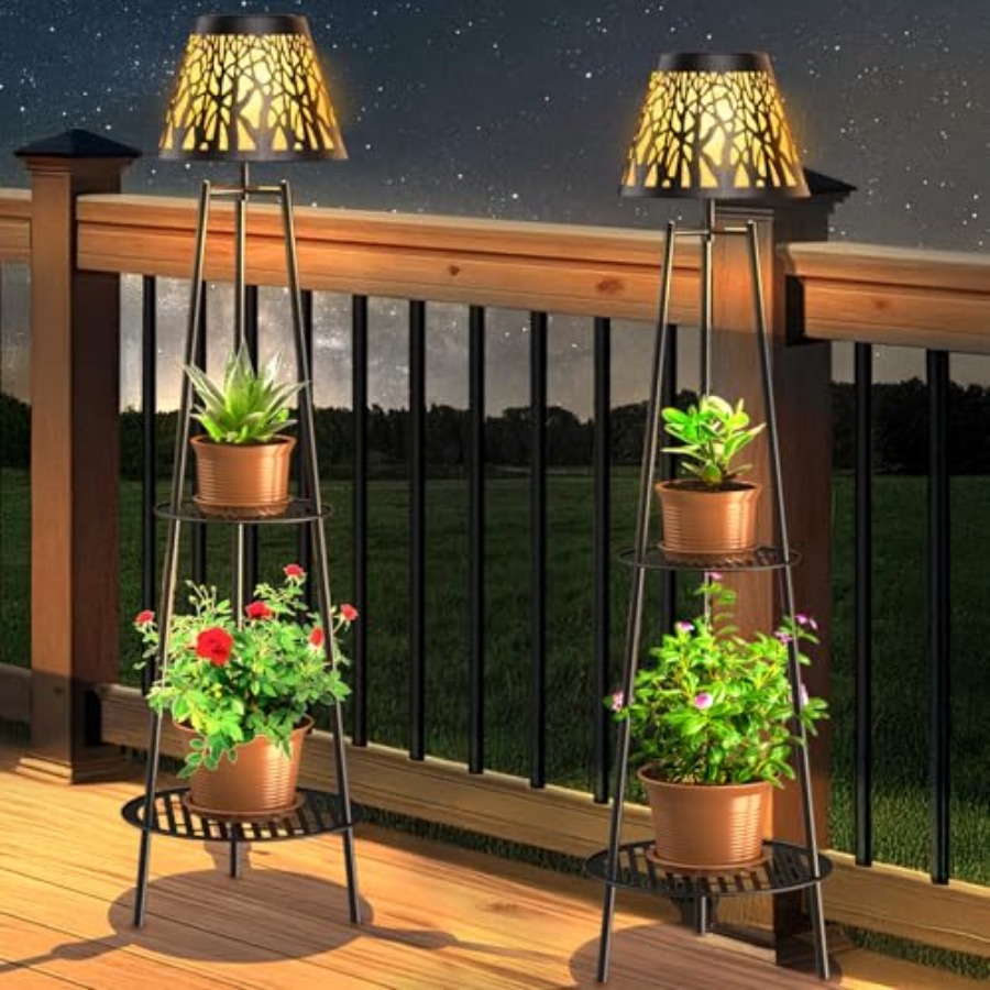 2팩 야외용 태양광 바닥 램프(식물 스탠드 포함) 방수 - Decor Lighting Pack 리뷰 및 가격