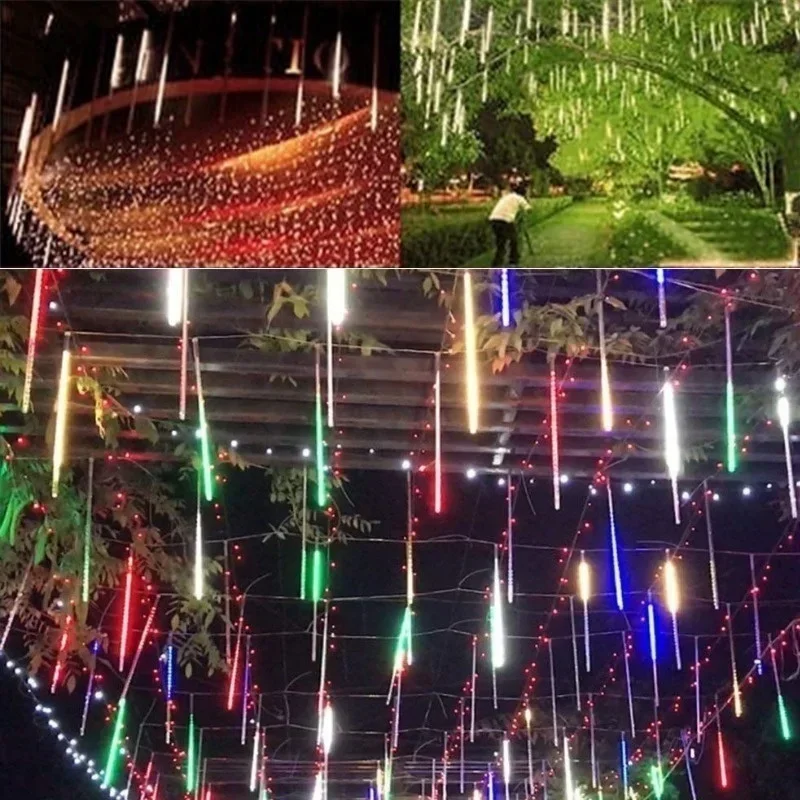 30cm /50cm 방수 유성우 비 8 튜브 LED 문 - Outdoor Lighting Wedding Decor 리뷰 및 가격