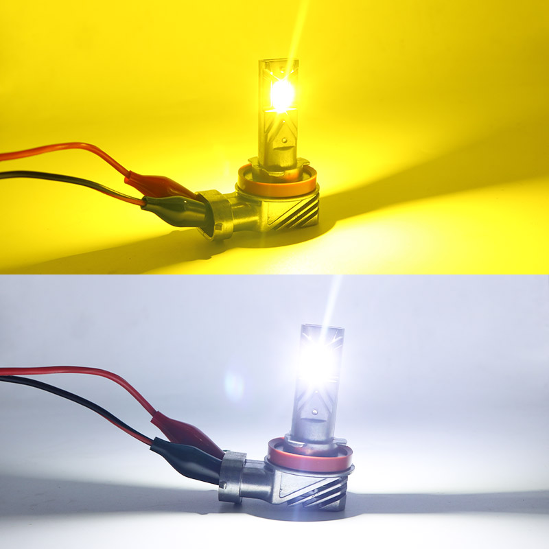 2PCS 자동차 LED 전면 안개등 전구 듀얼 컬러 스 - Colour Changing Bulb 리뷰 및 가격