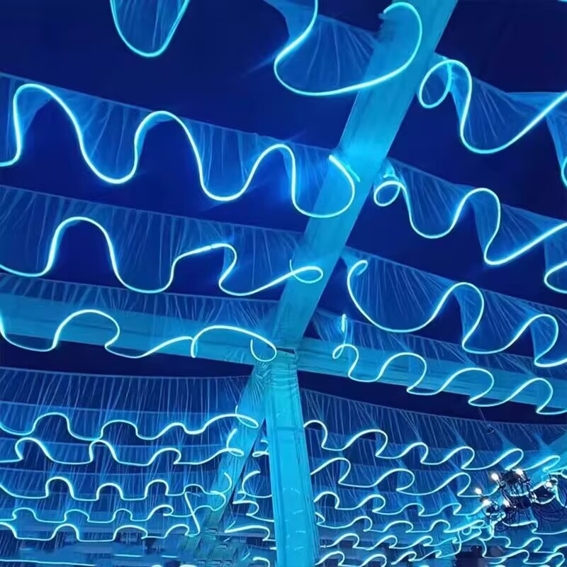 웨딩 천장 장식 야외 LED 발광 웨이브 거즈 커튼 스 - Outdoor Lighting Wedding Decor 리뷰 및 가격