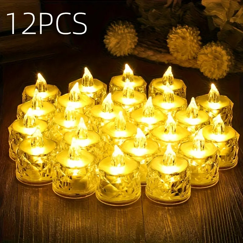 12팩 무화염 LED 티라이트 양초, 할로윈 크리스마스 - Decor Lighting Pack 리뷰 및 가격