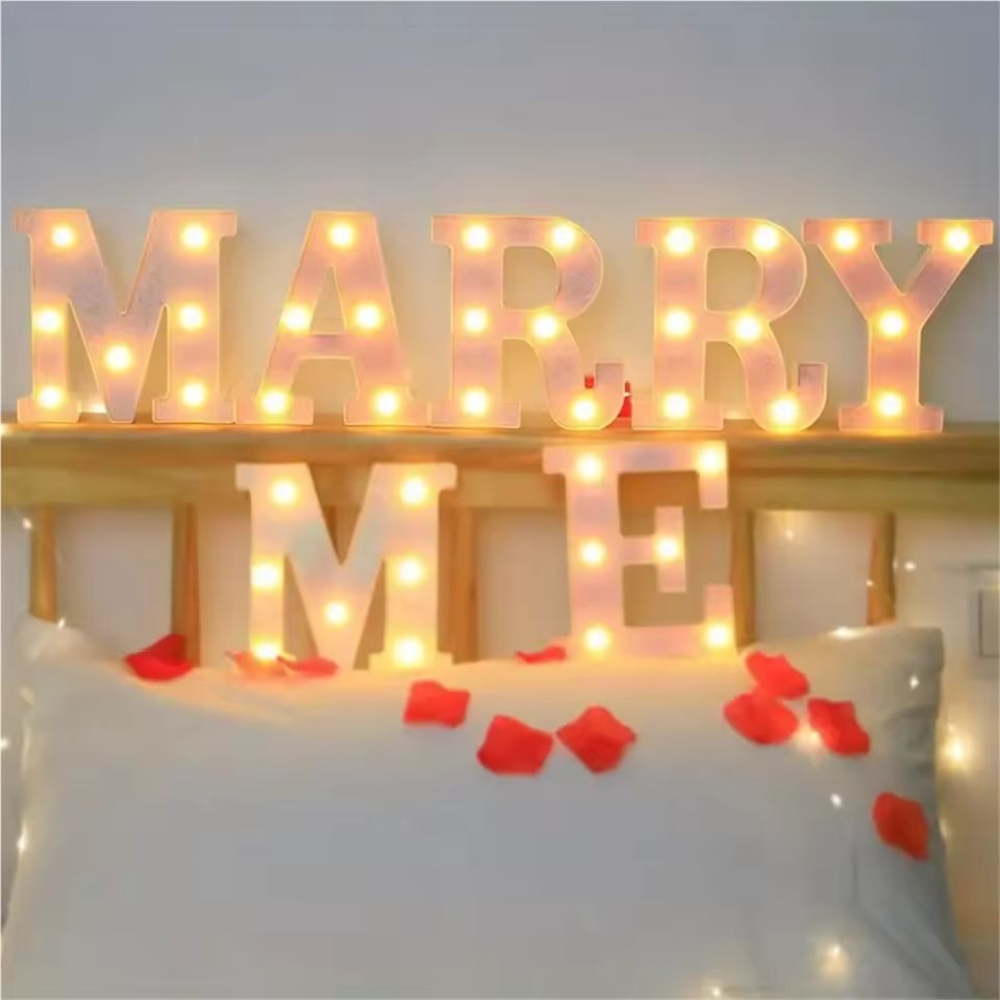 1PC 16cm 핑크 반짝이 LED 문자 및 숫자 조명 - Lighting Decor Photos 리뷰 및 가격