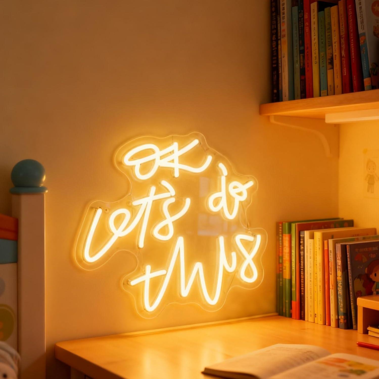 좋아, 이렇게 하자! 네온 사인, 동기 부여를 위한 U - Ok Lighting Decor 리뷰 및 가격