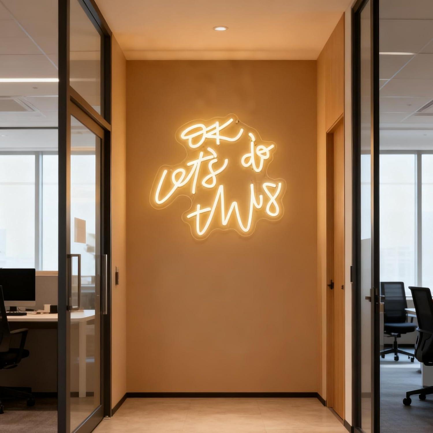 좋아, 이렇게 하자! 네온 사인, 동기 부여를 위한 U - Ok Lighting Decor 리뷰 및 가격