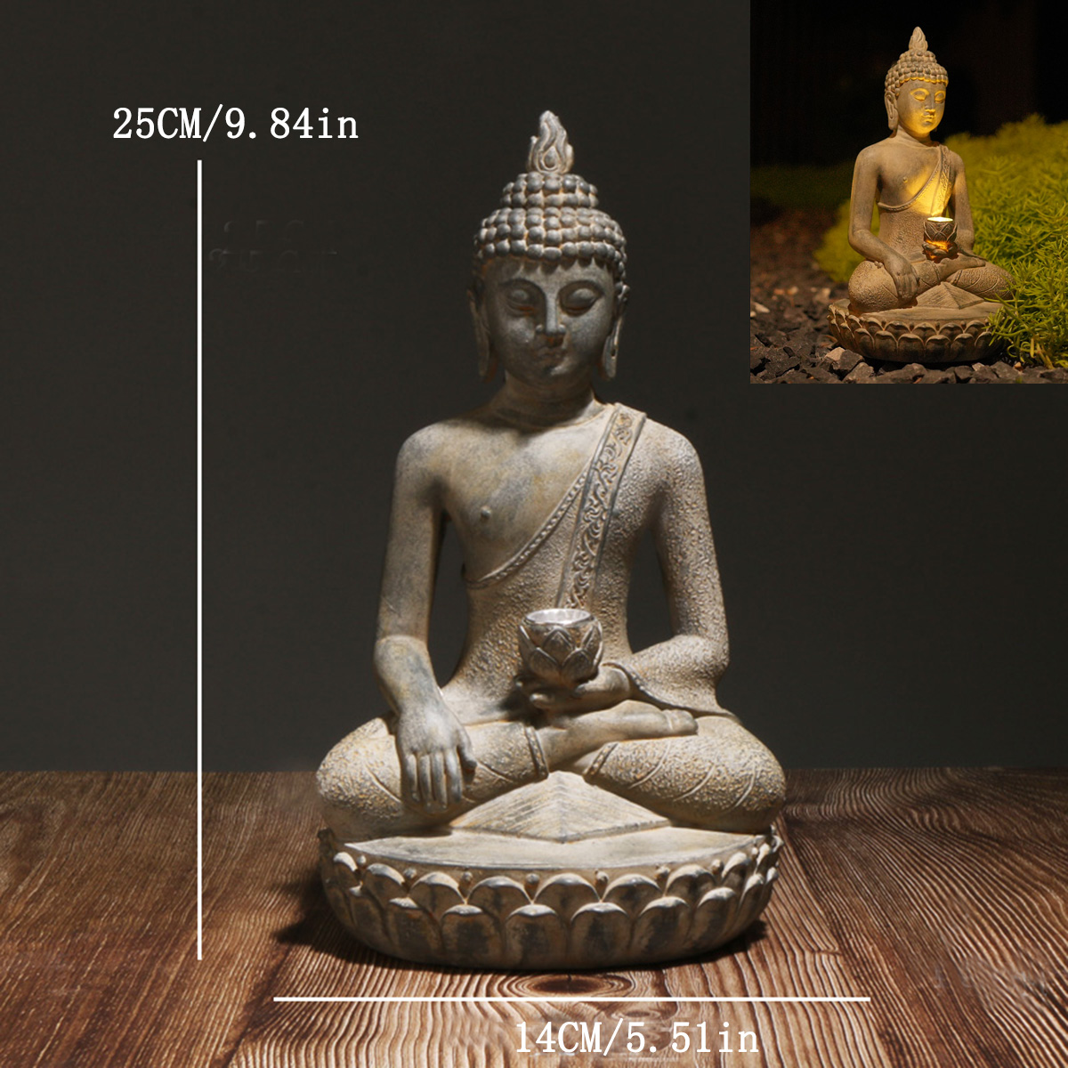 1개 세트 선(禪) 영감을 받은 태양광 불상 조명 -  - Decor Lighting India 리뷰 및 가격