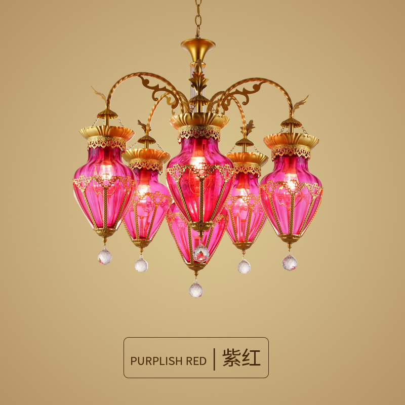 새로운 샹들리에 미국 레스토랑 클럽 색상 터키 램프 유 - Ok Lighting Decor 리뷰 및 가격