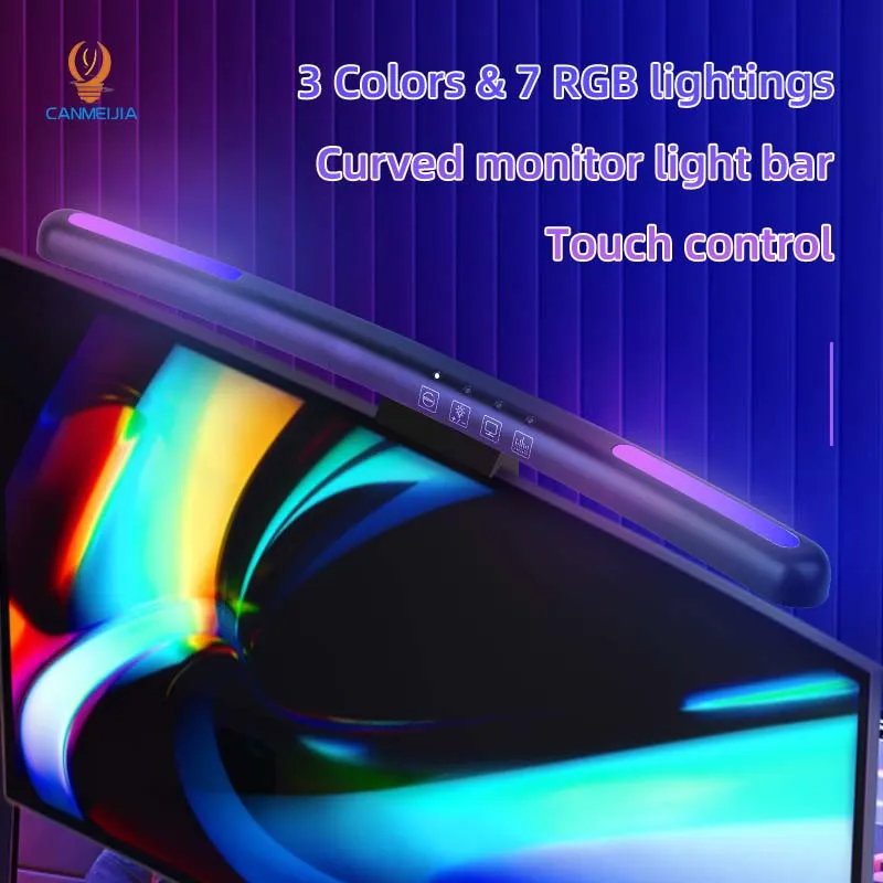 곡선 LED 모니터 라이트 바, USB RGB PC 스 - Touch Dimmer Lamp 리뷰 및 가격