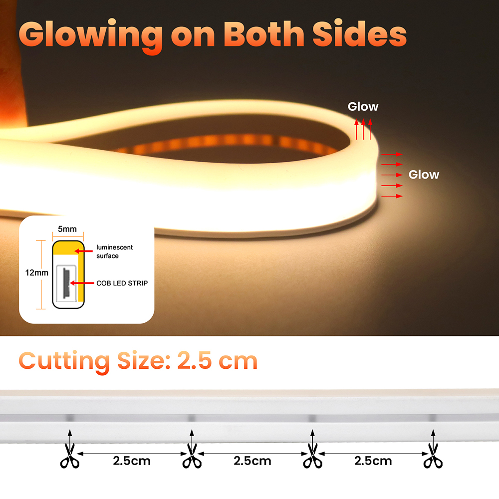 양면 태양광 COB LED 네온 스트립 조명 24V 3 - Decor Lighting Hours 리뷰 및 가격